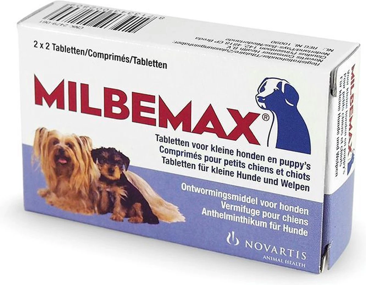 Milbemax Kleine Hond & Puppy's Van 0,5 Kg Tot 10 Kg - 1 St à 2 X 2 Tabletten 6 Milbemax Kleine Hond & Puppy's Van 0,5 Kg Tot 10 Kg - 1 St à 2 X 2 Tabletten - Afbeelding 4