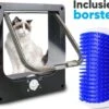 BFreshPets Kattenluik + Massageborstel - Met Tunnel - 4 Vergrendelingsstanden - Weersbestendig - Maat L - Zwart - 27 X 24 Cm -Huisdier Verkoop 1200x946 4
