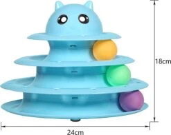 Sefaras Kattenspeeltjes - Set Bestaande Uit 14 Stuks - Kattenspeelgoed - Rond Draaiende Bal - Kattenspeeltje - Intelligente Kattenspeelgoed - Catch The Balls - Blauw -Huisdier Verkoop 1200x951 2