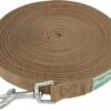 Hondenriem 20 Meter | Lange Lijn | Gerecycled Nylon | Trainingslijn | 2cm | Bruin