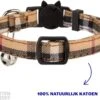 Halsband Kat | Kattenband | Kattenhalsbandje | Kitten | Kattenbandje Met Belletje | Kattenhalsbandjes Met Veiligheidssluiting In Dé Klassieke Beige Ruit -Huisdier Verkoop 1200x984 4