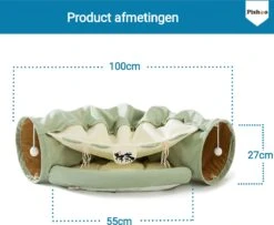 Pishoo® Kattentunnel - Speeltunnel Kat - Kattenspeeltjes - Kattenmand - Kattenhuis - Lichtgroen -Huisdier Verkoop 1200x986 2