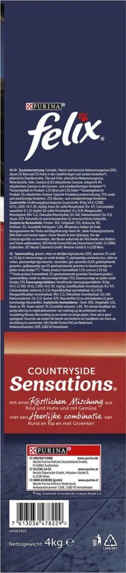 Felix Meaty Sensations - Katten Droogvoer - Rund, Kip & Groenten - 4kg 22 Felix Meaty Sensations - Katten Droogvoer - Rund, Kip & Groenten - 4kg -Huisdier Verkoop 265x1200 2