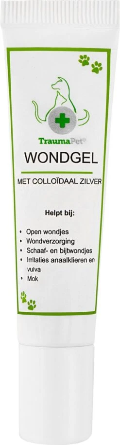TraumaPet Wondgel Met Colloïdaal Zilver - 15ml | Open Wondjes Door Krabben | Wondverzorging | Brengt Verlichting | Mok | Irritaties | Dieren