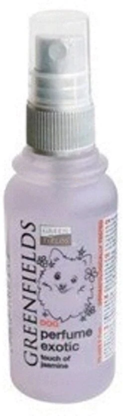 Hondenparfum Spray In 4 Geuren - Greenfields - Alchoholvrije En PH Neutrale Formule Tegen Onaangename Geurtjes - 50ml - Exotic -Huisdier Verkoop 354x1200