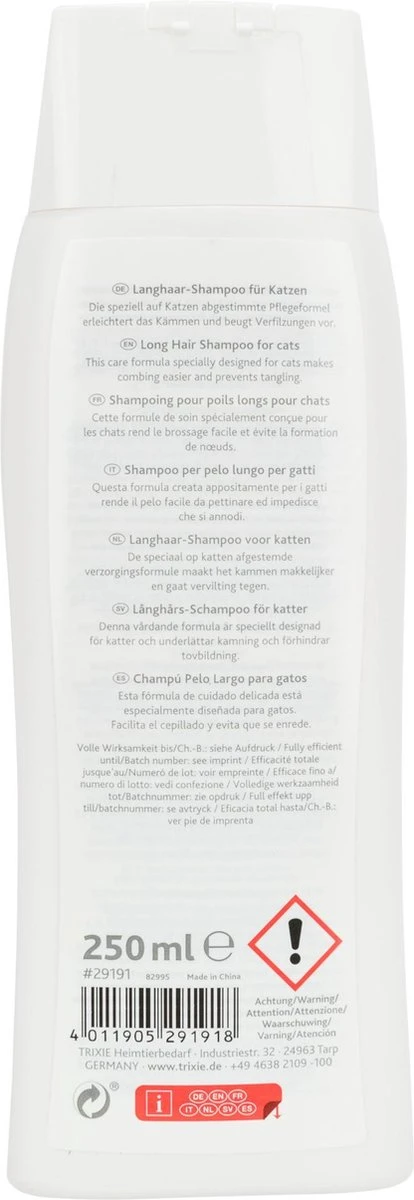 Kattenshampoo Langhaar - Trixie - Shampoo Kat - 250 Ml - Tegen Klitten - Geurende Shampoo 5 Kattenshampoo Langhaar - Trixie - Shampoo Kat - 250 Ml - Tegen Klitten - Geurende Shampoo - Afbeelding 3