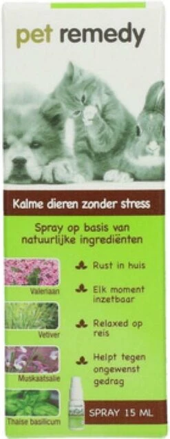 Pet Remedy Spray Inhoud - Antistressmiddel - 15 Ml