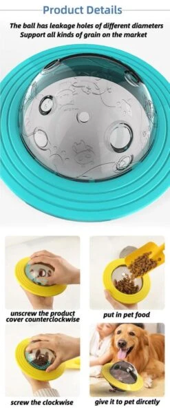 Merkloos Hondenspeeltje UFO Blauw Geschikt Voor Puppy's Tot En Met Grote Honden - Honden Speelgoed - Anti Bijt Speelgoed - Voerbal - Honden Speelgoed Intelligentie - Bijtspeelgoed - Interactieve Hond - Hondenspeeltjes - Traingsbal - Sterk Materiaal - Blauw -Huisdier Verkoop 499x1200 1