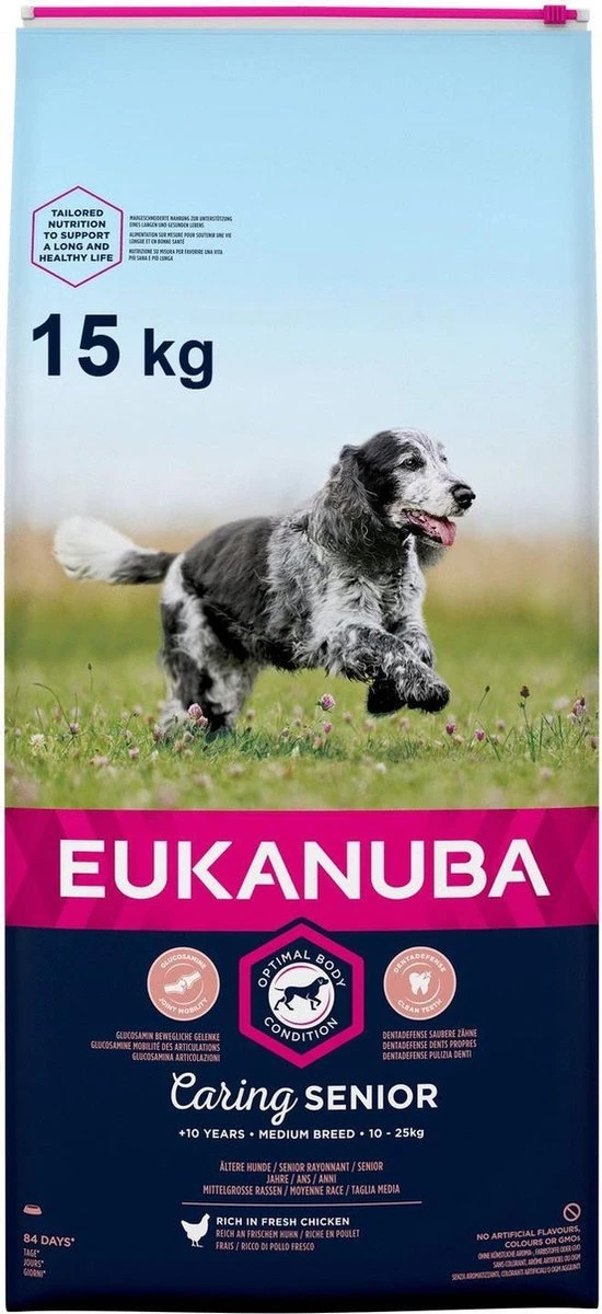 Eukanuba Caring Senior Medium Breed Kip - Hondenvoer - 15 Kg 3 Eukanuba Caring Senior Medium Breed Kip - Hondenvoer - 15 Kg
