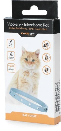 Knock Off Vlooien-tekenband – 100% Natuurlijke Vlooienbestrijding - Zonder Schadelijke Pesticiden Of Gif – Effectief Tot 4 Maanden – Nederlands- En Franstalige Handleiding – Regen- En Waterbestendig - Geschikt Voor Katten – 35 Cm -Huisdier Verkoop 564x1200 2