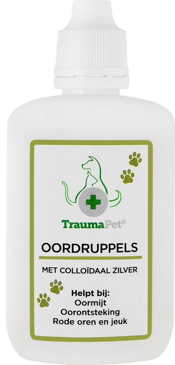 TraumaPet Oordruppels Met Colloïdaal Zilver Voor Dieren | Bij Jeuk | Oormijt | Ontstekingen | Gisten | Preventieve Reiniging | Dieren 3 TraumaPet Oordruppels Met Colloïdaal Zilver Voor Dieren | Bij Jeuk | Oormijt | Ontstekingen | Gisten | Preventieve Reiniging | Dieren