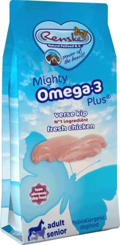 Renske Mighty Omega Plus - Kip - Hondenvoer 3 Kg -Huisdier Verkoop 590x1200 1