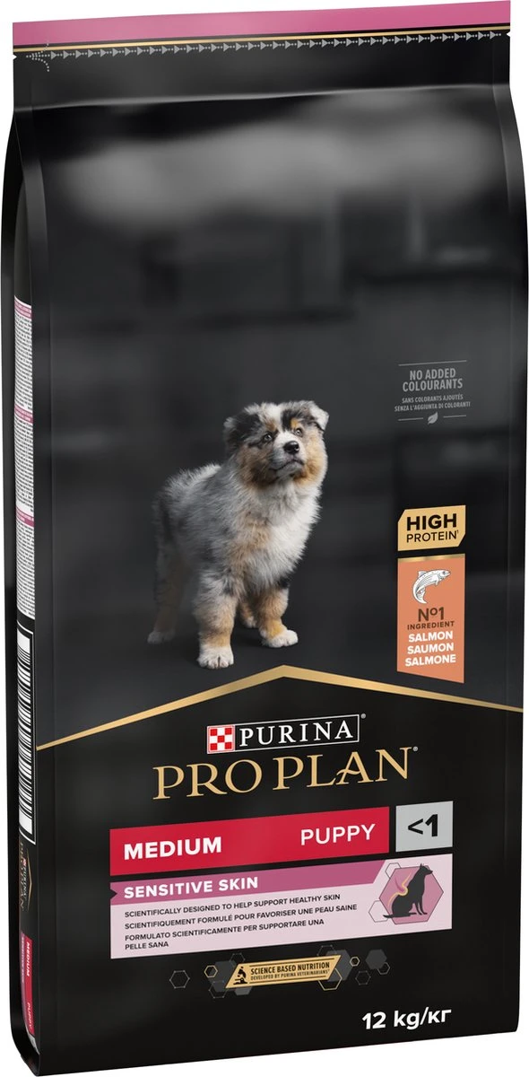 Pro Plan Medium Puppy Sensitive Skin - Honden Droogvoer - Zalm - 12 Kg 3 Pro Plan Medium Puppy Sensitive Skin - Honden Droogvoer - Zalm - 12 Kg