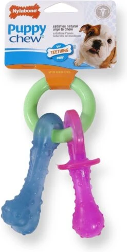 Nylabone Puppy Teething Pacifier Flexible - Hondenspeelgoed - Bacon 215x100x38 Mm 108 G Roze Blauw Groen Tot 11kg Small -Huisdier Verkoop 605x1200 3