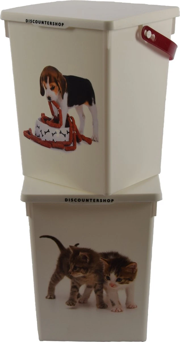 2 Stuks Voedselcontainer Kattenbak En Hondenbak-4liter - Kattencontainer - Katten- Honden -Dierenvoederbox 4 2 Stuks Voedselcontainer Kattenbak En Hondenbak-4liter - Kattencontainer - Katten- Honden -Dierenvoederbox - Afbeelding 2