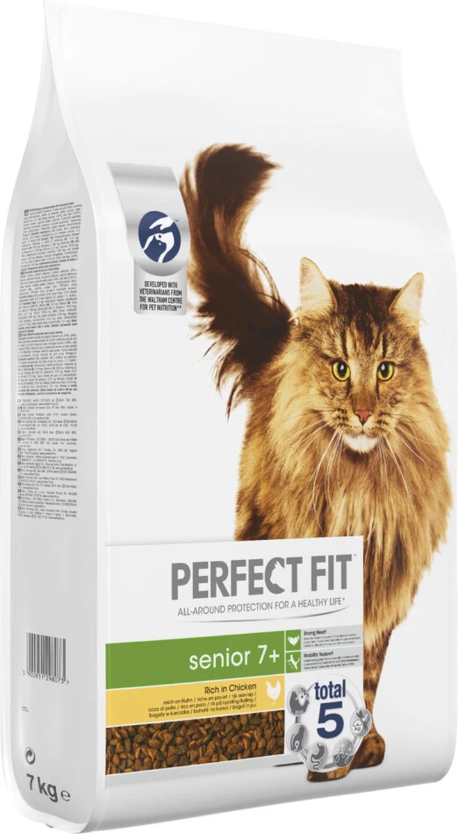 Perfect Fit Senior Voordeelzak Droge Brokjes - Katten Droogvoer - Kip - 7 Kg 5 Perfect Fit Senior Voordeelzak Droge Brokjes - Katten Droogvoer - Kip - 7 Kg - Afbeelding 3