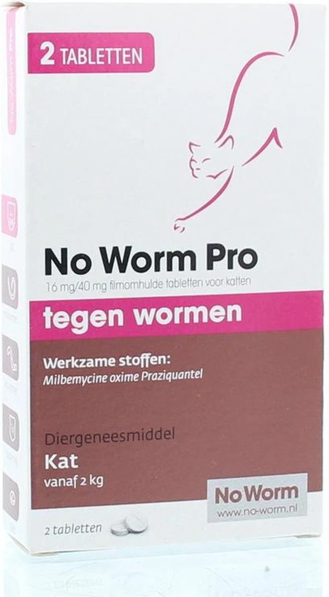 Exil No Worm Pro - Kat - 2 Tabletten 11 Exil No Worm Pro - Kat - 2 Tabletten - Afbeelding 9