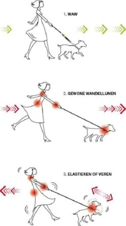 WAW Easy Dog Walk 'schokdemper' Zwart - XXL - >40 Kg -Huisdier Verkoop 670x1200