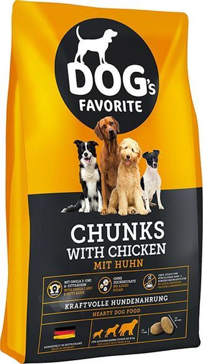 Natuurlijke Hondenbrokken Met Kip - Dog's Favorite | 15kg 3 Natuurlijke Hondenbrokken Met Kip - Dog's Favorite | 15kg