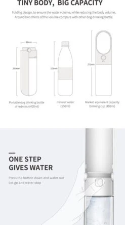 Vouwbare Honden Waterfles 420ml - Honden Fles Water - Honden Bidon - Honden Drinkfles - Paars -Huisdier Verkoop 671x1200 2