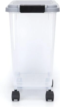 Nobleza Voercontainer - 20L - 7.2KG - Voedselcontainer Hond- Opslagcontainer - Zwenkwielen - Transparant -Huisdier Verkoop 677x1200