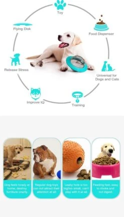 Merkloos Hondenspeeltje UFO Blauw Geschikt Voor Puppy's Tot En Met Grote Honden - Honden Speelgoed - Anti Bijt Speelgoed - Voerbal - Honden Speelgoed Intelligentie - Bijtspeelgoed - Interactieve Hond - Hondenspeeltjes - Traingsbal - Sterk Materiaal - Blauw -Huisdier Verkoop 687x1200 2