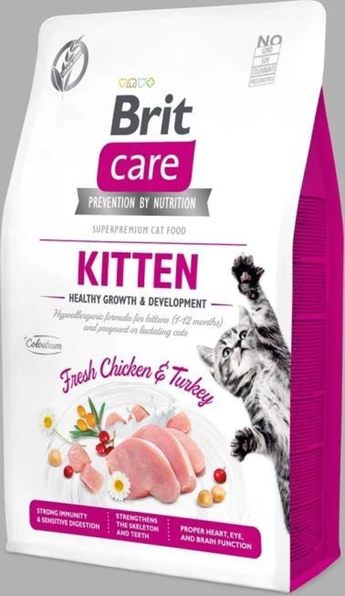 Brit Care Cat Grainfree Kitten Fresh Chicken & Turkey 2 Kg - Kat 3 Brit Care Cat Grainfree Kitten Fresh Chicken & Turkey 2 Kg - Kat