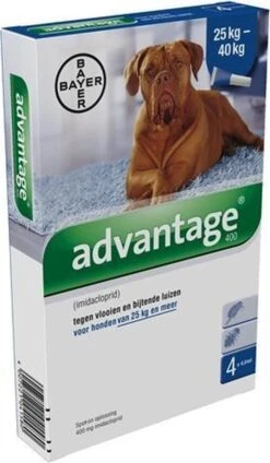 Bayer Advantage 100 Hond 4-10 Kg - 4 Pipetten à 1,0 Ml 34 Bayer Advantage 100 Hond 4-10 Kg - 4 Pipetten à 1,0 Ml -Huisdier Verkoop 699x1200