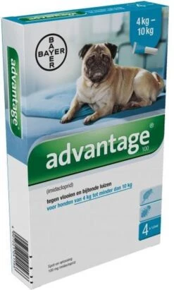 Bayer Advantage 100 Hond 4-10 Kg - 4 Pipetten à 1,0 Ml 40 Bayer Advantage 100 Hond 4-10 Kg - 4 Pipetten à 1,0 Ml -Huisdier Verkoop 722x1200 1