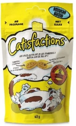 Catisfactions Kattensnoepjes - Kaas - Kattensnack - 60 G - 1 Zakje