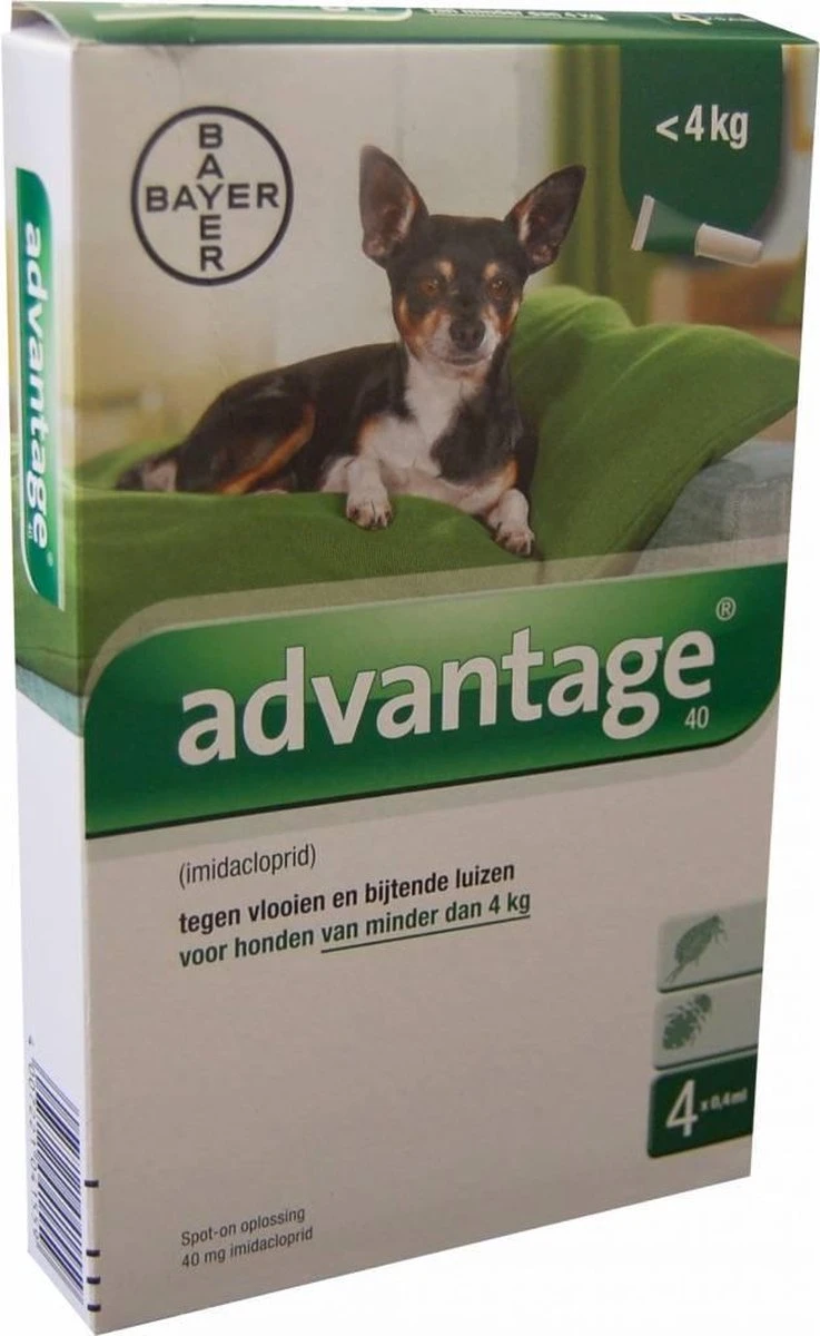 Bayer Advantage 100 Hond 4-10 Kg - 4 Pipetten à 1,0 Ml 16 Bayer Advantage 100 Hond 4-10 Kg - 4 Pipetten à 1,0 Ml - Afbeelding 14