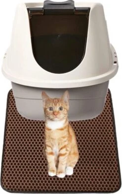 IGOODS - Kattenbakmat Met Filter - 45 X 60 - Waterdicht - Dubbele Laag - Bruin -Huisdier Verkoop 756x1200 3