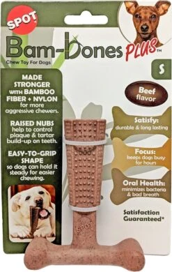 Spot Bam-Bones Plus Easy Grip - Veilig Kauwbot Voor Honden - Speciaal Voor Sterke Kauwers - Verzorgt Het Gebit Van De Hond - Rund Of Kip - S/M/L - Maat: Large, Smaak: Kip -Huisdier Verkoop 760x1200