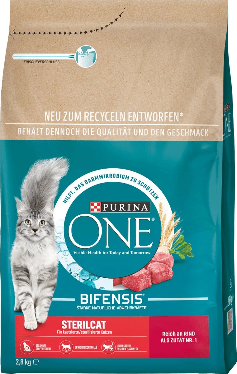 PURINA ONE Sterilcat Katten Droogvoer Met Rundvlees & Tarwe, Adult, 2.8 Kg 3 PURINA ONE Sterilcat Katten Droogvoer Met Rundvlees & Tarwe, Adult, 2.8 Kg