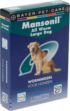 Mansonil All Worm Tasty Ontworming Tabletten Hond 2 Tabletten -Huisdier Verkoop 762x1200 1