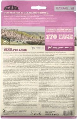 Acana Singles Grass-Fed Lamb Dog -Huisdier Verkoop 777x1200 2
