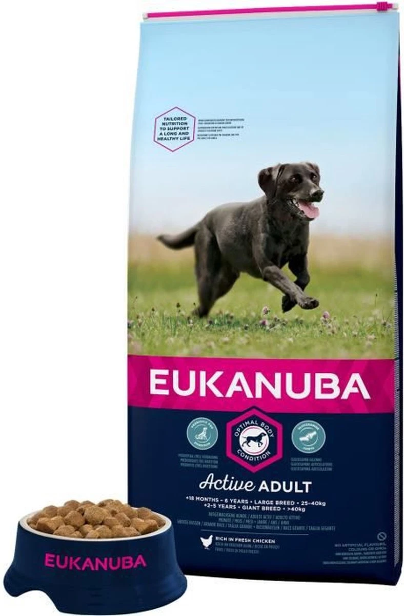 Eukanuba Dog Adult Large Breed - Kip - Hondenvoer - 15 Kg 9 Eukanuba Dog Adult Large Breed - Kip - Hondenvoer - 15 Kg - Afbeelding 7