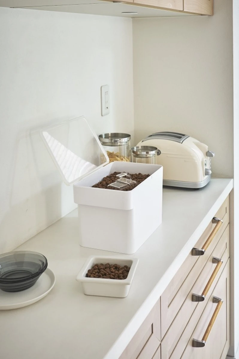 Yamazaki Pet Food Container - Tower - White 4 Yamazaki Pet Food Container - Tower - White - Afbeelding 2