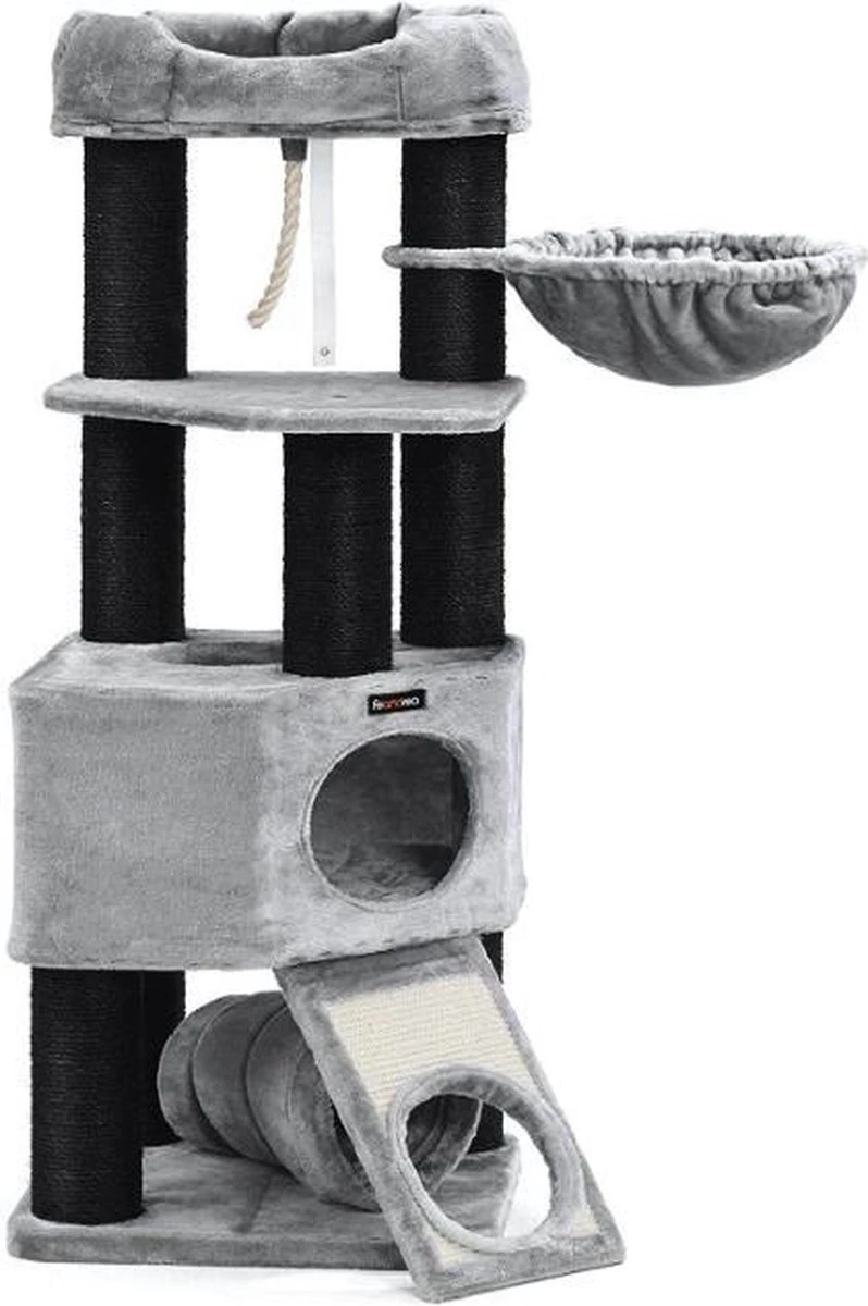 MIRA Home Krabpaal – Poezen Krabpaal – Pluche - Grijs – 52x52x42 3 MIRA Home Krabpaal – Poezen Krabpaal – Pluche - Grijs – 52x52x42