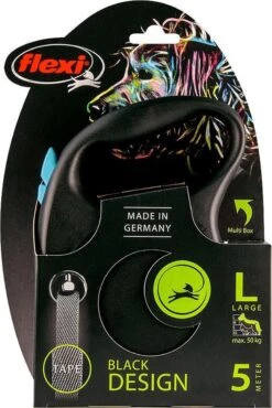 Hondenriem - Looplijn - FLEXI Rollijn BLACK DESIGN TAPE - L - ZWART/BLAUW - 5 Meter 7 Hondenriem - Looplijn - FLEXI Rollijn BLACK DESIGN TAPE - L - ZWART/BLAUW - 5 Meter -Huisdier Verkoop 802x1200 1