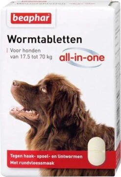 Beaphar All In One Ontwormingsmiddel - Hond 2.5-40 Kg - 4 Tabletten 12 Beaphar All In One Ontwormingsmiddel - Hond 2.5-40 Kg - 4 Tabletten -Huisdier Verkoop 822x1200 1