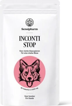 Sensipharm Inconti Stop Hond - Voedingssupplement Bij Incontinentie & Plas Problemen - 90 Tabletten à 1000 Mg