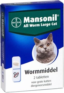Mansonil All Worm Large Cat Ontworming - Grote Kat - 2 Tabletten -Huisdier Verkoop 827x1200 6