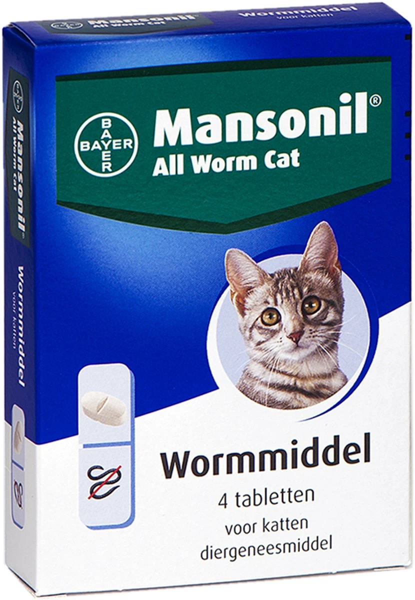 Mansonil All Worm Cat Ontworming - Kat - 4 Tabletten 11 Mansonil All Worm Cat Ontworming - Kat - 4 Tabletten - Afbeelding 9