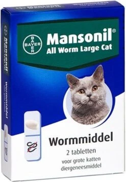 Mansonil All Worm Large Cat Ontworming - Grote Kat - 2 Tabletten -Huisdier Verkoop 832x1200 9
