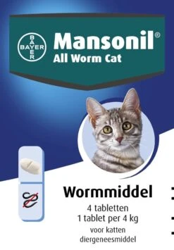 Mansonil All Worm Cat Ontworming - Kat - 4 Tabletten 17 Mansonil All Worm Cat Ontworming - Kat - 4 Tabletten -Huisdier Verkoop 836x1200 8