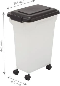 Iris Ohyama Air Tight Food Container ATS-M - Kunststof- 20 Liter - Transparant/Zwart - Met Schepje -Huisdier Verkoop 841x1200 1