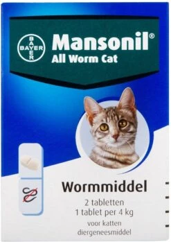 Mansonil All Worm Cat Ontworming - Kat - 4 Tabletten 20 Mansonil All Worm Cat Ontworming - Kat - 4 Tabletten -Huisdier Verkoop 850x1200 9