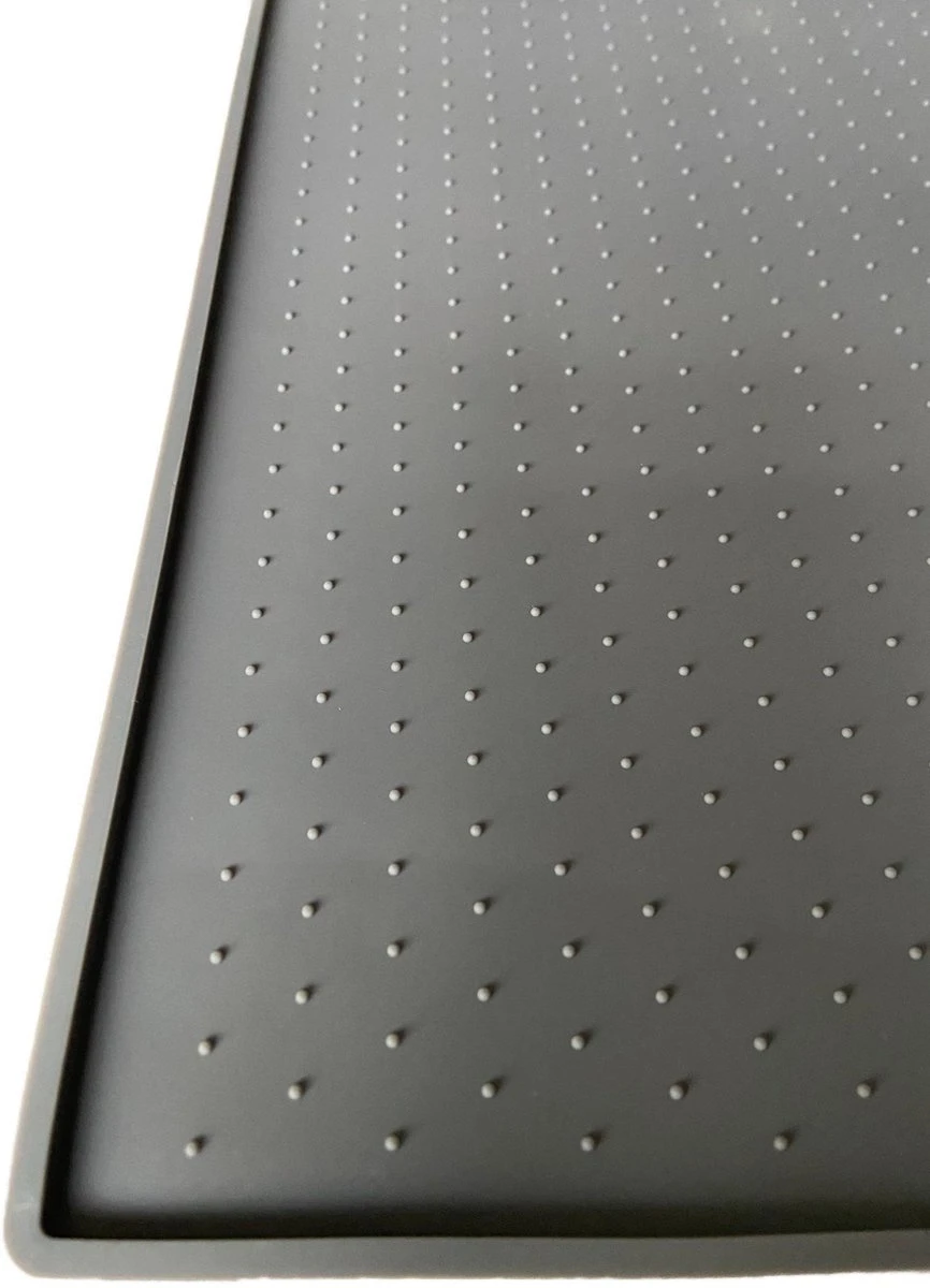 Placemat Voor Voerbak - Voermat Hond Kat - Grijs - Siliconen - 48x30cm 5 Placemat Voor Voerbak - Voermat Hond Kat - Grijs - Siliconen - 48x30cm - Afbeelding 3