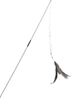 FUZLY - Kattenspeelgoed - Hengel Met Veer - +extra Veer - Kattenspeeltjes - Bewegend Kattenspeelgoed- Kattenspeeltjes Intelligentie - Kattenhengel - Kattenspeeltje Interactief